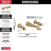 T3556LF-GSWL Dorval Two Handle Wall Mount Bathroom Faucet Trim Only, Champagne Bronze and Porcelain