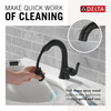 Delta 533LF-BLPDMPU Kayra Single Handle Pull Down Bathroom Faucet, Matte Black