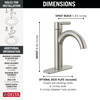 Delta 15749LF-SS Nicoli Single Handle Bathroom Faucet, Stainless