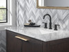 Delta 35749LF-BL Nicoli Two Handle Widespread Bathroom Faucet, Matte Black