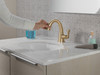 Delta 577-CZPD-PR-DST Stryke Single Handle Pull Down Bathroom Faucet, Lumicoat Champagne Bronze