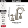 Delta 357756-SSMPU-DST Stryke Widespread Faucet, Stainless