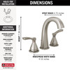 Delta 35775-SSMPU-DST Stryke Widespread Faucet, Stainless