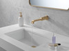 T3589LF-CZ-PR-WL Tetra Single Handle Wall Mount Bathroom Faucet Trim, Lumicoat Champagne Bronze