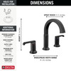 35588-BL-DST Tetra Two Handle Widespread Bathroom Faucet, Matte Black