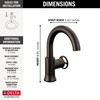 Delta 558HAR-RB-DST Trinsic Single Handle Bathroom Faucet, Venetian Bronze