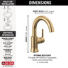 559HAR-CZ-DST Trinsic Single Handle Bathroom Faucet, Champagne Bronze