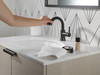 Delta 559HAR-BLPD-DST Trinsic Single Handle Pull Down Bathroom Faucet, Matte Black