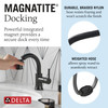 Delta 559HAR-BLPD-DST Trinsic Single Handle Pull Down Bathroom Faucet, Matte Black