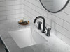 Delta 3558-BLMPU-DST Trinsic Two Handle Widespread Bathroom Faucet, Matte Black