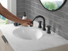 Delta 3558-BLPD-DST Trinsic Two Handle Widespread Pull Down Bathroom Faucet, Matte Black