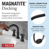 Delta 3558-BLPD-DST Trinsic Two Handle Widespread Pull Down Bathroom Faucet, Matte Black