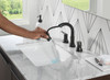 Delta 3559-BLPD-DST Trinsic Two Handle Widespread Pull Down Bathroom Faucet, Matte Black