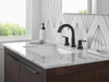 Delta 3559-BLPD-DST Trinsic Two Handle Widespread Pull Down Bathroom Faucet, Matte Black