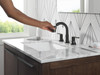 Delta 3559-BLPD-DST Trinsic Two Handle Widespread Pull Down Bathroom Faucet, Matte Black