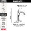 Delta 532-MPU-DST Woodhurst Single Handle Bathroom Faucet, Chrome