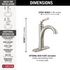 Delta 532-SSMPU-DST Woodhurst Single Handle Bathroom Faucet, Stainless