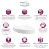 Transolid CSSK1414-01 Studio 14-in X 14-in Solid Surface Wall-Mount Corner Shower Seat in White