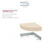 CSSK1414-67 Studio 14-in X 14-in Solid Surface Wall-Mount Corner Shower Seat in Matrix Khaki