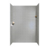 36-in D x 62-in W x 96-in H Solid Surface Shower Wall Surround in Gray Granite