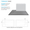 Transolid FZST7236-40 Trimslate 72-in x 36-in Shower Base with Adjustable Single Threshold and End Drain, Dark Grey