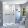 FZST6332C-31 Trimslate 63-in x 32-in Shower Base with Adjustable Single Threshold and Center Drain, White