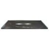 Transolid FZSP6042C-61 Trimslate Plus 60-in x 42-in Zero Threshold Shower Base with Center Drain, Sterling Black