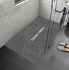 Transolid FZSP6036C-59 Trimslate Plus 60-in x 36-in Zero Threshold Shower Base with Center Drain, Ashy Grey