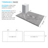 Transolid FZSP6036C-59 Trimslate Plus 60-in x 36-in Zero Threshold Shower Base with Center Drain, Ashy Grey