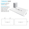 Transolid FZSDT6642C-31 Trimslate 66-in x 42-in Shower Base with Adjustable Double Threshold and Center Drain, White