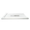 Transolid FZSDT6332C-31 Trimslate 63-in x 32-in Shower Base with Adjustable Double Threshold and Center Drain, White