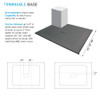 Transolid FZS7940C-40 Trimslate 79-in x 40-in Zero Threshold Shower Base with Center Drain, Dark Grey