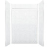 Transolid PWKX60368412-631 Prodigy 60-in x 36-in x 96-in Shower Wall Kit with Extension, White 3D Hexagon