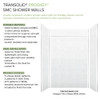 Transolid PWKX60368412-631 Prodigy 60-in x 36-in x 96-in Shower Wall Kit with Extension, White 3D Hexagon