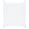 Transolid PWKX60368412-531 Prodigy 60-in x 36-in x 96-in Shower Wall Kit with Extension, White Horizontal Tile