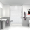 Transolid PWKX60367224-631 Prodigy 60-in x 36-in x 96-in Shower Wall Kit with Extension, White 3D Hexagon