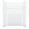 Transolid PWKX60367224-631 Prodigy 60-in x 36-in x 96-in Shower Wall Kit with Extension, White 3D Hexagon