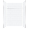 Transolid PWKX60487224-531 Prodigy 60-in x 48-in x 96-in Shower Wall Kit with Extension, White Horizontal Tile