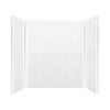 Transolid PWK603672-631 Prodigy 60-in x 36-in x 72-in Shower Wall Kit, White 3D Hexagon