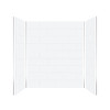 Transolid PWK603672-531 Prodigy 60-in x 36-in x 72-in Shower Wall Kit, White Horizontal Tile