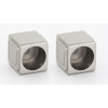 Alno Cube A6546-SN Modern Shower Rod Brackets 2-in in Satin Nickel
