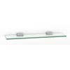 Alno Cube A6550-18-PC 18-in Glass Shelf with Brackets Modern in Polished Chrome
