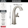 6776-SS-PR-DST Stryke 6.63-in x 4.31-in x 9.50-in Single Handle Mid-Height Bathroom Faucet, Lumicoat Stainless