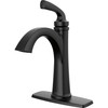 Delta 15864LF-BL Geist 7.25-in x 6.31-in x 9.50-in Single Handle Bathroom Faucet, Matte Black