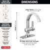 Delta 15855LF Albion 6.50-in x 6.06-in x 8.00-in Single Handle Bathroom Faucet, Chrome