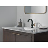 Delta 15855LF-GZ Albion 6.50-in x 6.06-in x 8.00-in Single Handle Bathroom Faucet, Matte Black and Champagne Bronze
