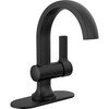Delta 15855LF-BL Albion 6.50-in x 6.06-in x 8.00-in Single Handle Bathroom Faucet, Matte Black
