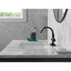 Delta 15855LF-BL Albion 6.50-in x 6.06-in x 8.00-in Single Handle Bathroom Faucet, Matte Black