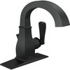 Delta 15718LF-BL Lakewood 7.88-in x 5.00-in x 7.38-in Single Handle Bathroom Faucet, Matte Black