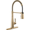 9613-CZ-DST Essa 11.50-in x 4.13-in x 19.38-in Single-Handle Pull-Down Spring Kitchen Faucet, Champagne Bronze